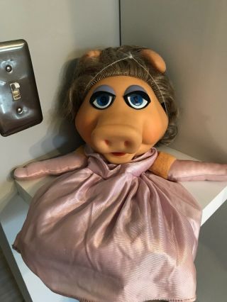 Vintage 1978 Fisher Price Muppets Miss Piggy 855 Hand Puppet W/vinyl Head