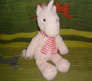 The Manhattan Toy Company Plush Pink Unicorn With Scarf Stuffed Animal Toy 15 "
