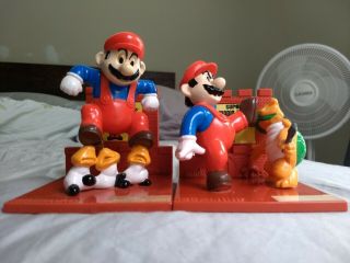 Vintage Nintendo 1988 Mario Bros.  Hasbro Trophy Trophies Bookends X 2