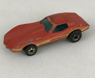 Vintage Hot Wheels Corvette Stingray Car 1980 Diecast Red Collectors Toy Summer