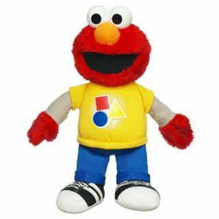 Hasbro Talking Singing Rockin Colors Shapes Elmo 14 " Plush Sesame Street Doll