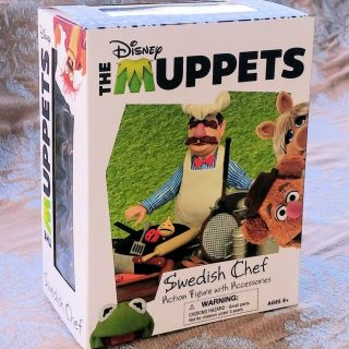 Disney The Muppets Swedish Chef Deluxe Action Figure Set By Diamond Select Nib
