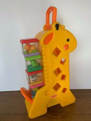 Fisher Price Musical Giraffe With Four Peek - A - Boo Blocks Batteries