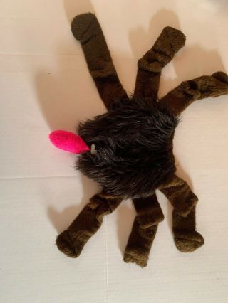 The Puppet Factory 1977 Spider Black And Brown With Neon Pink Nose Hand Plush