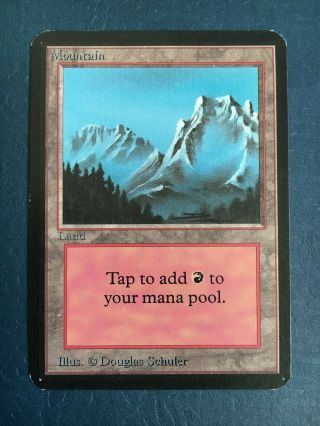 1x Alpha - Mountain A - Mtg Magic The Gathering Vintage Old