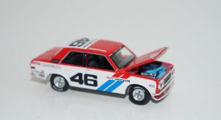1971 Datsun 510 Bluebird Bre Race Car Diecast Model Greenlight 1/64 Scale