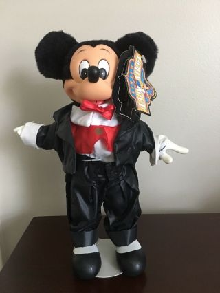 Vintage 80s Applause Plush 12 " Disney Dress Ups Hollywood Mickey Mouse In Tuxedo