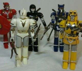 Power Rangers Set Of 5 Battle Borgs With Accessories