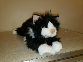 Tuxedo Cat Folkmanis Puppet Full Body Black White Kitty Plush