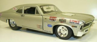 1/18 Custom Made Silver 1969 Nova Drag Car,  Outlaws,  Street Racer,  Weekend D