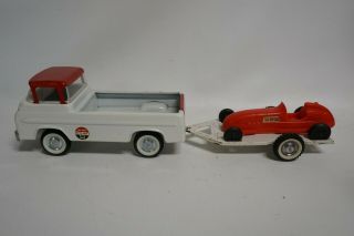 Vintage 1960s Ford No.  5900 Nylint Race Team Truck And Trailer With Car A117