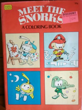 Vintage 1984 Meet The Snorks Coloring Book Vintage