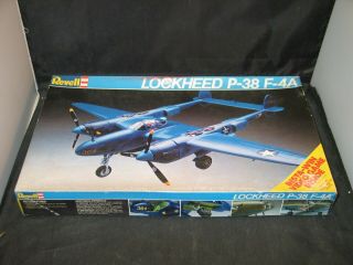 Revell Lockheed P 38 F 4a 1:72 Scale Open Box On Molds Kit 421 From 1982