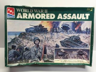 Amt Ertl 1/72 World War Ii Armored Assault Boxed Model Kit Diorama