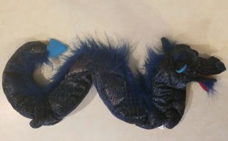 Blue Sea Serpent Dragon Hand Puppet By Folkmanis 2014 Plush Toy