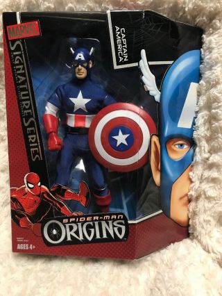 Hasbro Spiderman Origins Signature Series Captain America 9 " Action Figure -