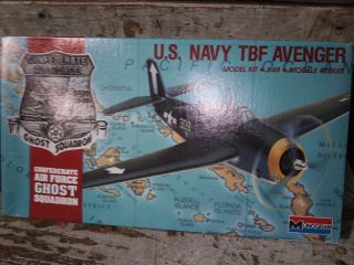 Monogram 1/48 Us Navy Tbf Avenger Model Kit 5210 Vintage Ghost Squadron