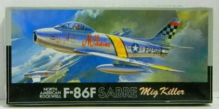 Fujimi Mokei 1/72 North American Rockwell F - 86f Sabre Mig Killer Model Kit 1986