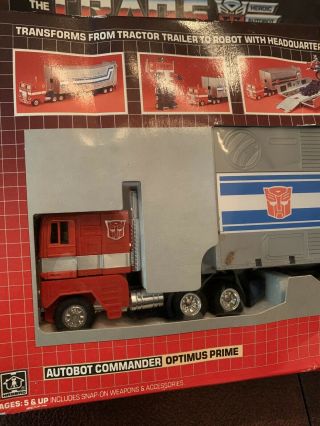 Vintage G1 Transformers Optimus Prime Complete Box 1984 Hasbro Takara 2