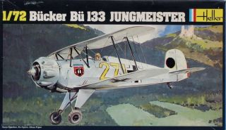 Heller 1:72 Bucker Bu 133 Jungmeister Plastic Aircraft Model Kit 228u