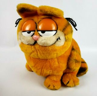 Big Vintage 1981 Dakin Fat Cat Garfield Kitty Cartoon Plush Stuffed Animal Toy