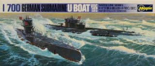 Hasegawa 1:700 German Submarine U - Boat Viic Ixc Water Line Series Kit Wl - S126u3