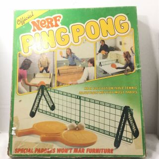 Vintage Nerf Ping Pong Table Tennis Game 100 Complete Parker Brothers 1982