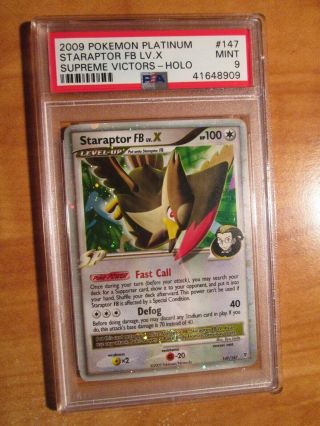 Psa - 9 Pokemon Staraptor Fb Lv.  X Card Supreme Victors Set/147 Ultra Rare Holo