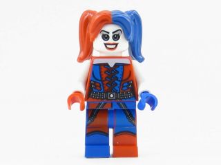 Lego Dc Heroes Harley Quinn Minifigure Mini Fig Red Blue