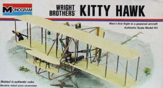 Monogram 1:40 Wright Brothers Kitty Hawk Plastic Aircraft Model Kit 5300u2