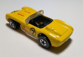 Vintage Hot Wheels Classic Ferrari 250 Yellow 7 Racecar 1/64 Diecast 2