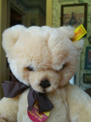 Steiff Plush Blond Petsy Teddy Bear Ean 0233/28 West Germany 11in Euc