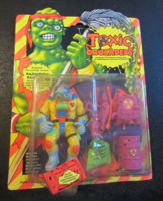 Vintage 90s Playmates Toxic Crusaders Radiation Ranger Action Figure 1990 Moc