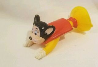 Vintage Mighty Mouse Suction Cup Figure Toy 1989 Wendy 