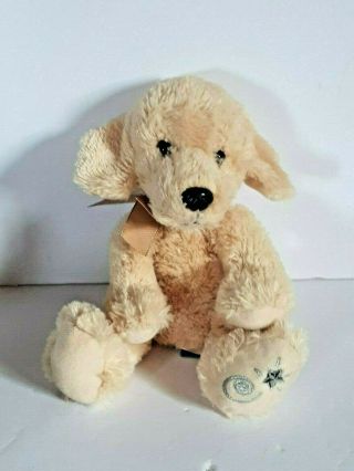 Russ Shining Stars Cream Tan Ribbon Bow Puppy Dog Plush Stuffed Animal Gift Toy