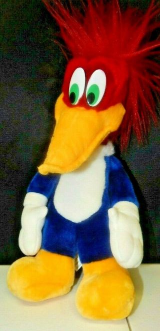 Vintage Woody Woodpecker Plush Universal Studios 14” 1999
