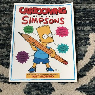 Vintage The Simpsons Cartooning With The Simpsons Book 1993