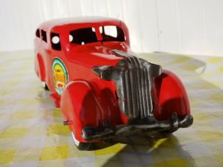 1930 ' s Wyandotte LaSalle complete Pressed Steel Toy Red w/ door,  customer decal 2