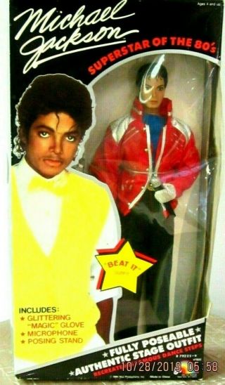 Vintage 1984 Michael Jackson " Beat It " 12 Inch Doll In Package