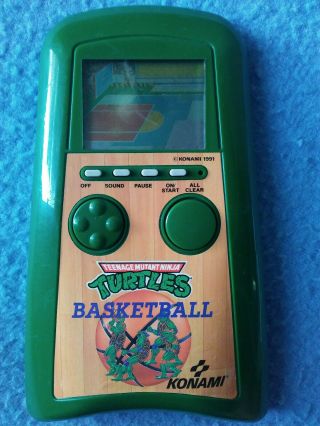 Teenage Mutant Ninja Turtles Basketball Konami Handheld Electronic Game 1991