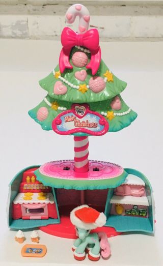 2006 Mlp My Little Pony A Very Minty Christmas Tree Playset Ponyville Complete,