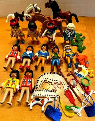 Playmobil Native American Indian Horses Accessories Figures Feathers 1974 - 93