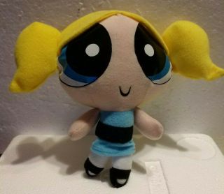 Trendmasters Powerpuff Girls Plush Stuffed Blue “bubbles " Bean Bag Doll 6” 2000