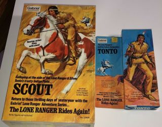 1975 Tonto Doll & Horse Scout From The Lone Ranger Rides Again - By Gabriel