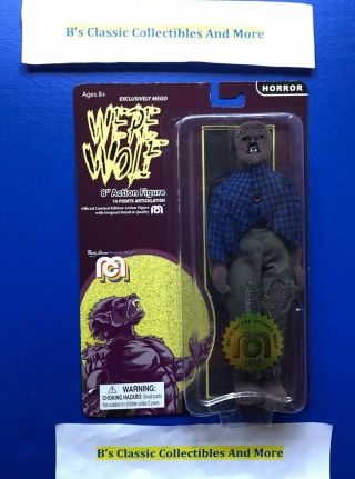 Mego Werewolf Flocked 8 " Retro Figure Horror Wolfman