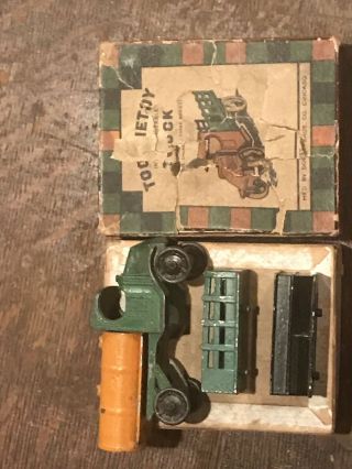 Vintage 1930’s Tootsietoy Truck 4 - Part (tank,  Stake,  Dump - Boxed