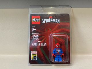 Authentic 2019 Lego Sdcc Heroes Ps4 Spider - Man Minifigure Rare