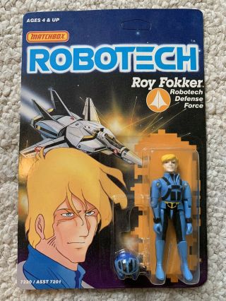 1985 Matchbox Robotech Roy Fokker Unpunched Moc