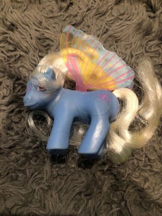 Rare Vintage 1988 G1 My Little ❀pony Blue Butterfly Glow Summer Wing❀ Pink Hair