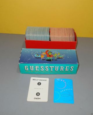 1990 Milton Bradley Guesstures Charades Games Replacement Card Clue Set